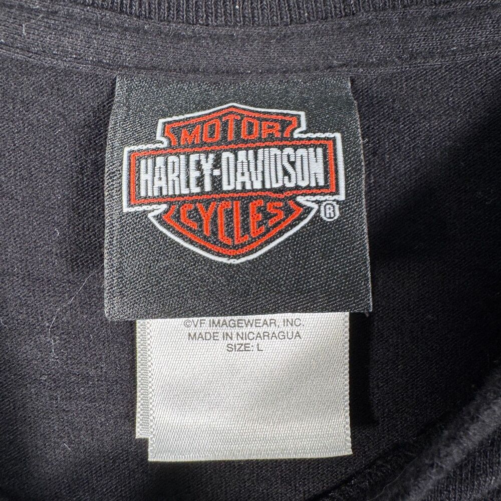 Harley Davidson T Shirt Mens Size Large Black Sturgis 75th Hill City SD Skull - Picture 5 of 10